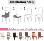 Chair Covers Set of 4 or 6, Stretch Removable Washable Chair Covers Decoration Slipcovers Seat Covers for Hotel Wine Red-tfrf wine Red 6pcs