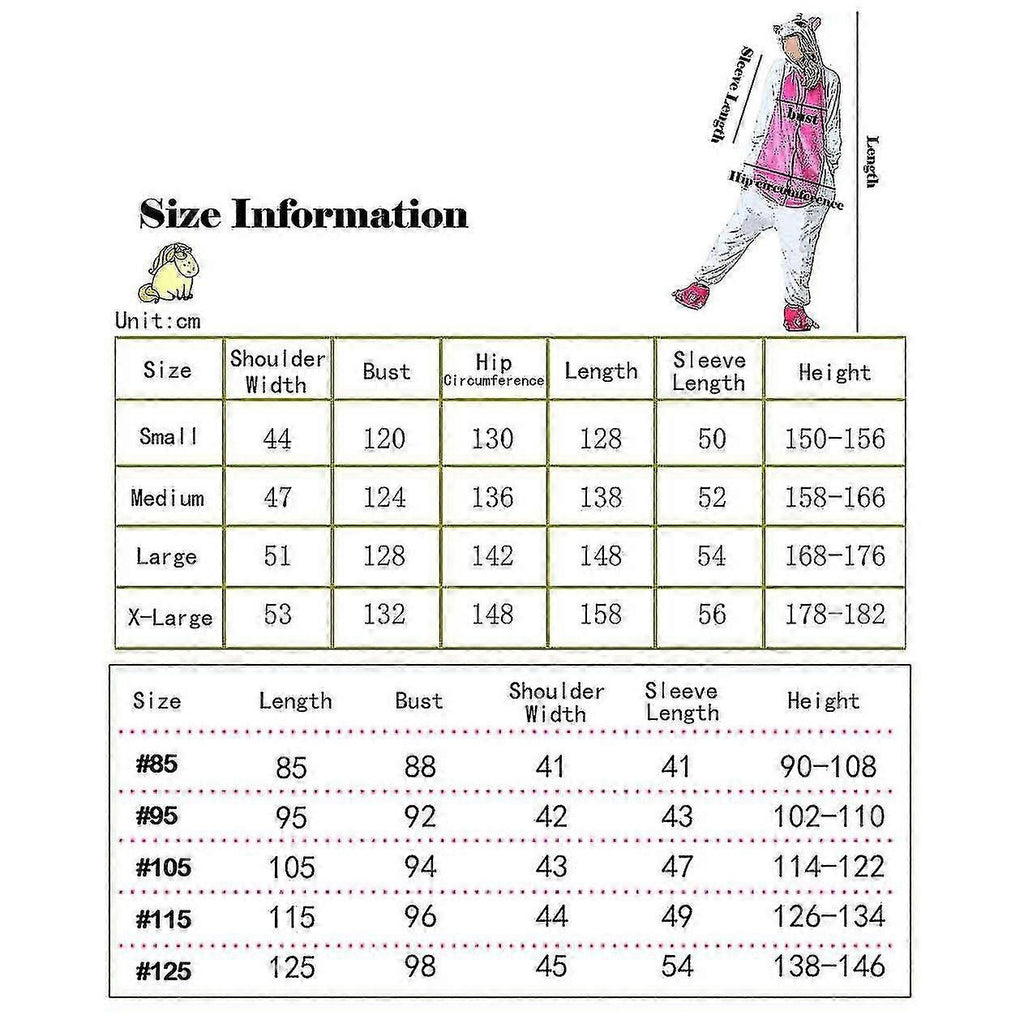 Pegasus Clothing Unicorn Pajamas Kigurumi Jumpsuit Pink Rose XL