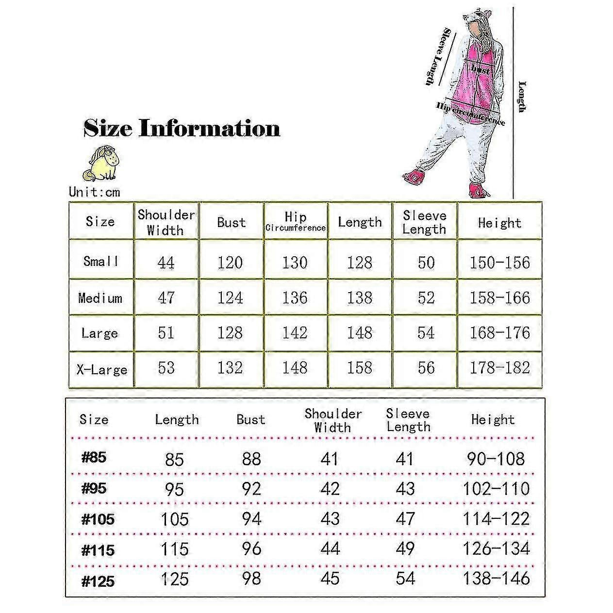 Pegasus Clothing Unicorn Pajamas Kigurumi Jumpsuit Pink Rose XL