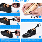 2-way wooden shoe stretcher, 2-pack_yux 39-41
