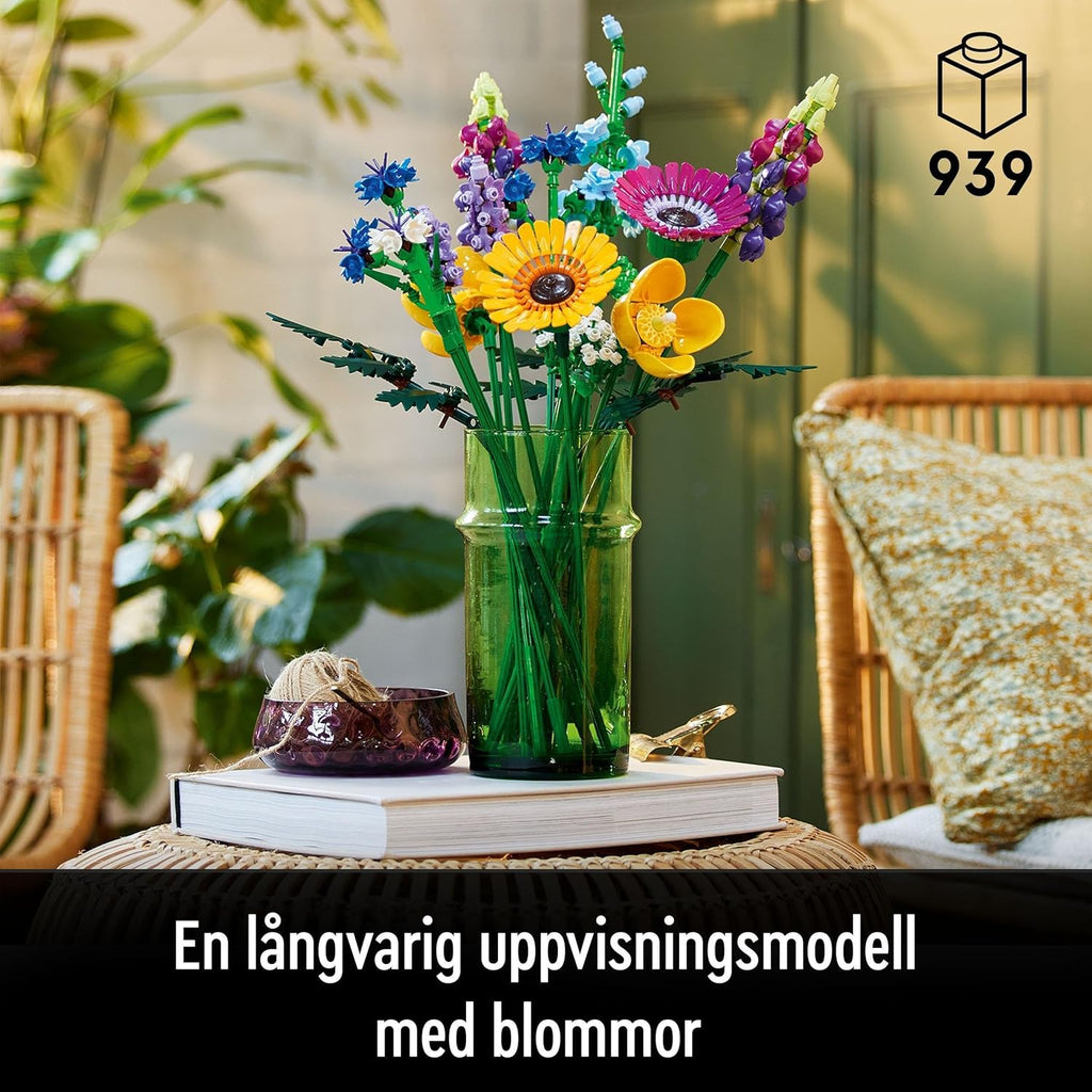 High Quality 10313 Icons Wildflower Bouquet, with Lavender and Gerbera, Building Kit for Adults, Gift, Botanical Collection, 2024 Set