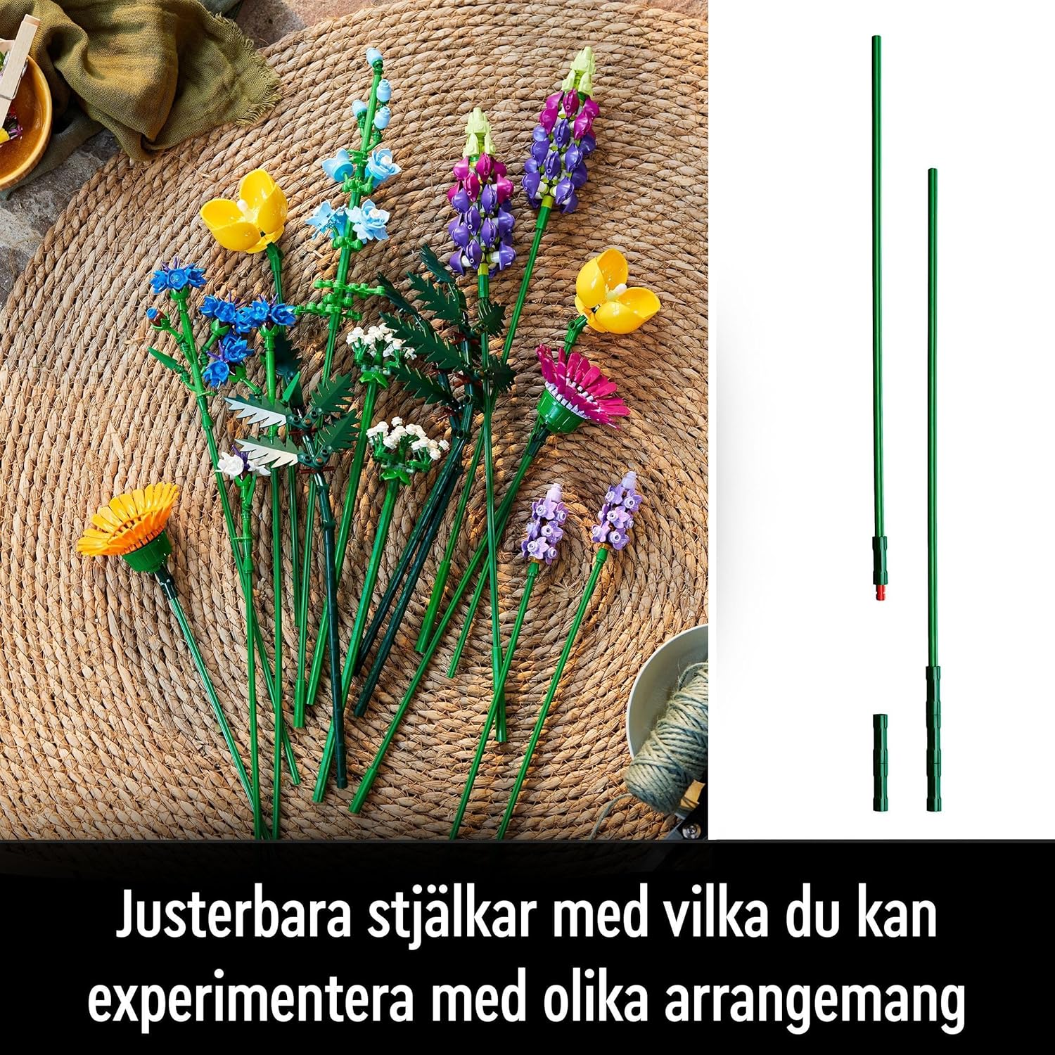 High Quality 10313 Icons Wildflower Bouquet, with Lavender and Gerbera, Building Kit for Adults, Gift, Botanical Collection, 2024 Set