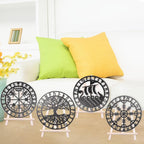 Metallic Viking Wall Art | Nautical Nordic Compass Decor for Bedroom or Living Room