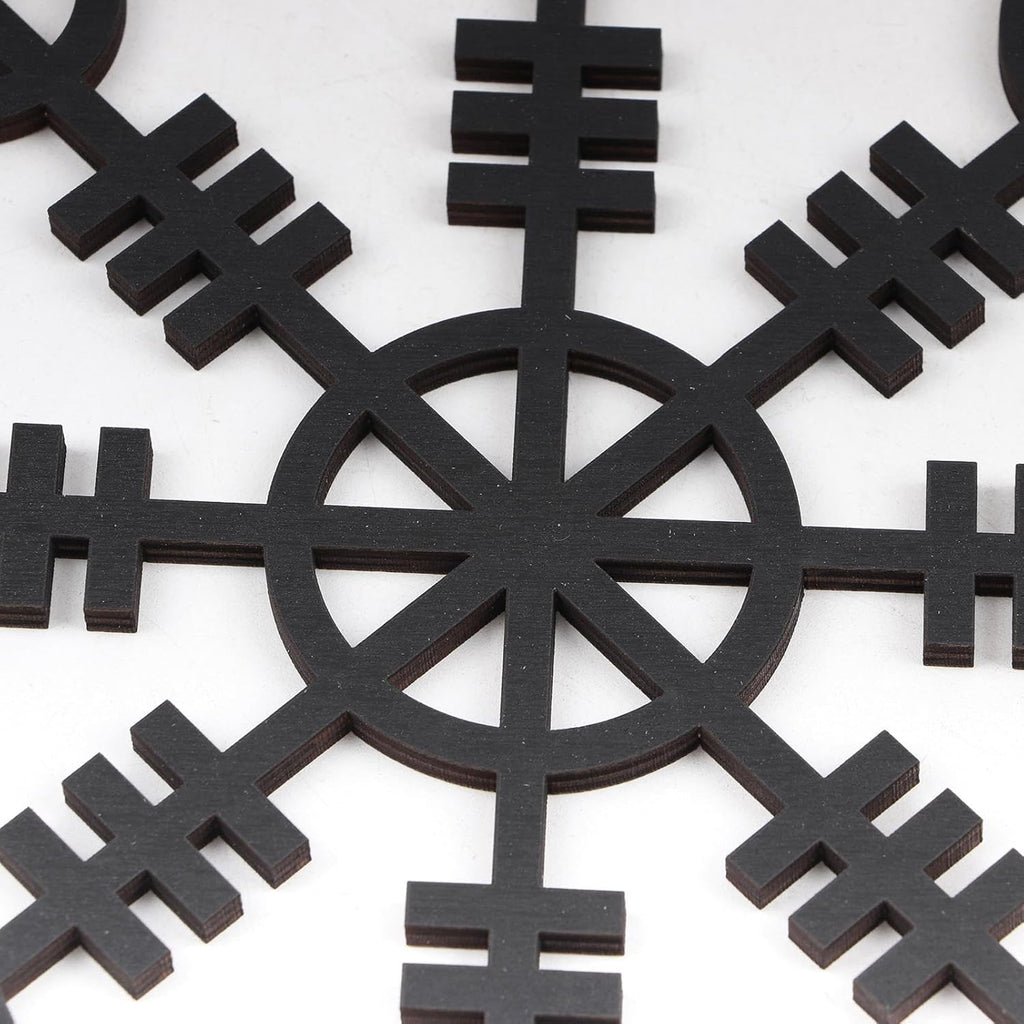 Metallic Viking Wall Art | Nautical Nordic Compass Decor for Bedroom or Living Room