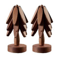 Set Wooden Coasters in Tree Shape, Wooden Insulation Mat_tfrf