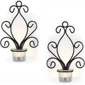 Vintage Iron Wall Candle Holders, Creative Iron Candlesticks