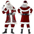 Santa Claus Set for Adults, Red Luxurious Velvet, 8-Piece, Christmas Costume, Gift 2XL-max 2XL