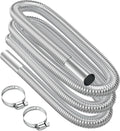Air heater hose, 300 cm Ø 2.5 cm stainless steel exhaust pipe, parking heater pipe with 2 hose clamps, for parking heater 300CM