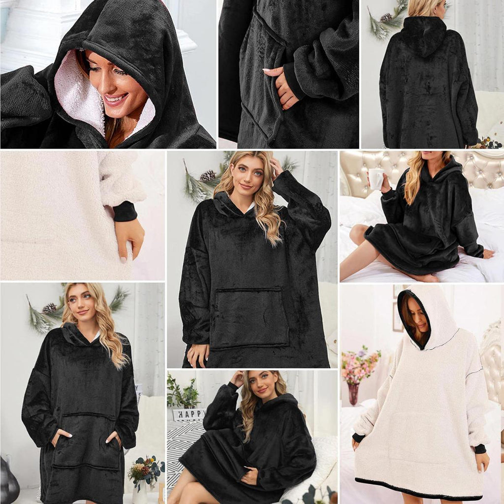 Snuggie Oversized Blanket Hoodie Dark Blue