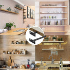 pcs Floating Shelf Bracket, Invisible Metal Shelf Bracket, Heavy Duty Hidden Shelf Bracket, Invisible Shelf Bracket for Wood