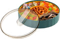 Snack Tray with Compartment Snacks Bowl with Lid Plastic Snacks Compartment Snacks Bowls Flat Storage Box Candy Bowl for Nuts Snacks Candy Cookies