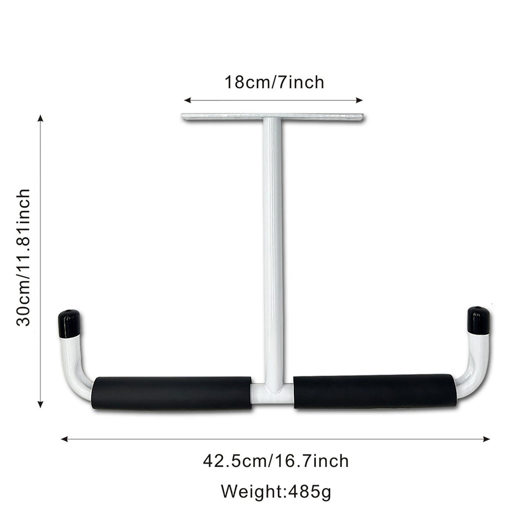 Garage Ceiling Storage Hook Steel, Heavy Duty Storage Rack for Hanging Wood, Bikes, Tools, Timber, Snowboard, Fishing Rods, Sturdy Storage System White