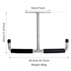 Garage Ceiling Storage Hook Steel, Heavy Duty Storage Rack for Hanging Wood, Bikes, Tools, Timber, Snowboard, Fishing Rods, Sturdy Storage System White