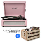 CROSLEY Crosley Voyager Amethyst - Bluetooth Portable Turntable  & Record Storage Crate
