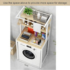 CARLA HOME 3-Tier Over Washing Machine Storage Rack Laundry Shelf Organizer for Bathroom or Toilet (White)