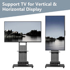 Heavy Duty Mobile TV Stand with Wheels
