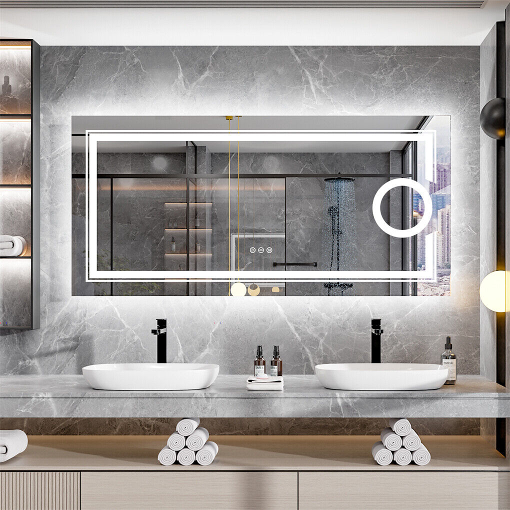 1000x600mm LED Bathroom Mirror Anti-Fog Shatterproof