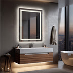 1000x600mm LED Bathroom Mirror Anti-Fog Shatterproof