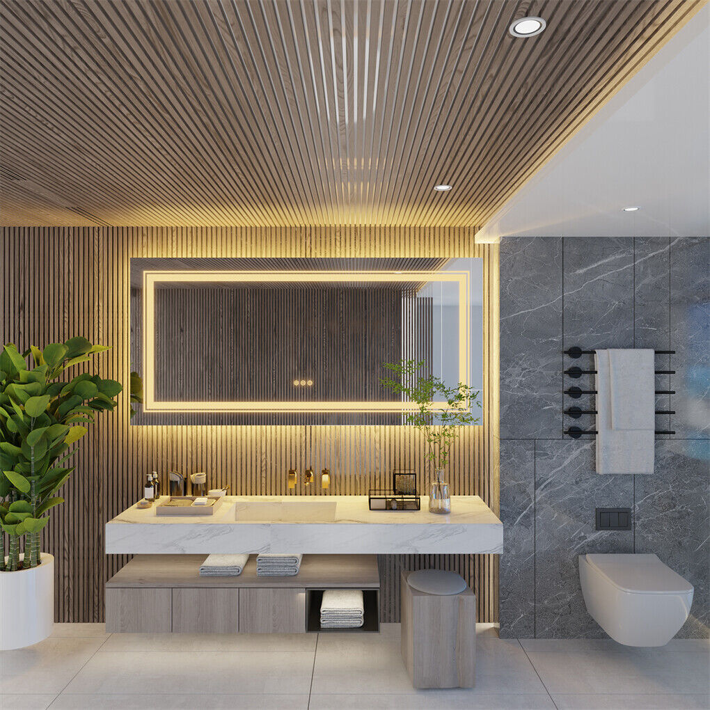 1050x500mm LED Bathroom Mirror Anti-fog Shatterproof