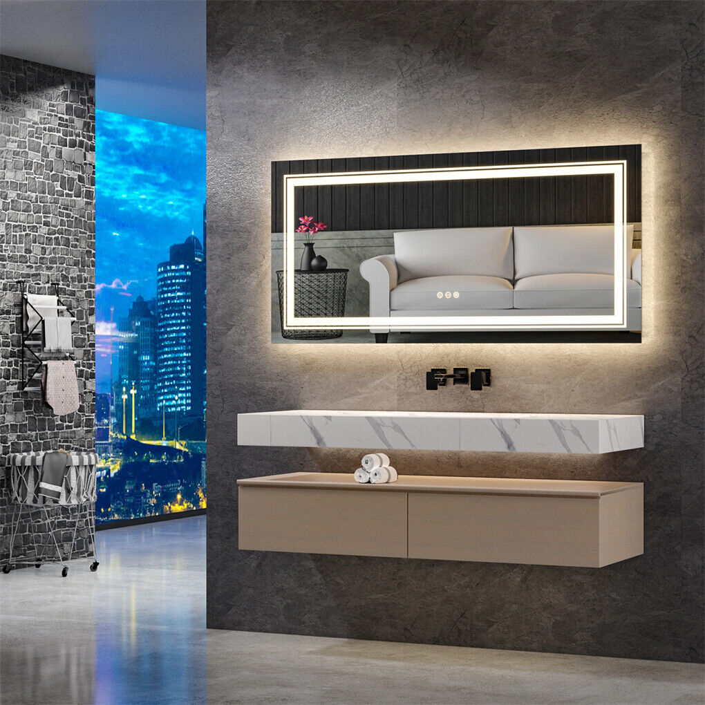 1050x500mm LED Bathroom Mirror Anti-fog Shatterproof