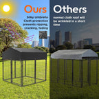 Outdoor Dog Kennel XS Pet Cage with Roof & Cover 127x120x134cm