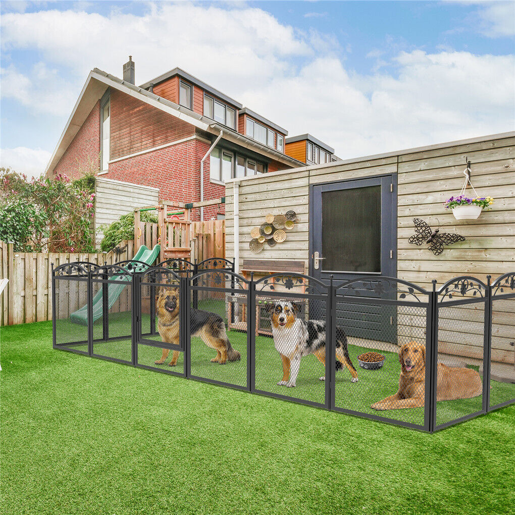 HeavyDuty Metal Dog Playpen w/ Waterproof Border