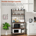 5-Tier Baker's Rack Microwave Stand Storage Shelf 84.5cm