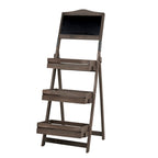 Vintage Wooden Chalkboard Easel 38x50CM with 3 Shelves