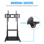 Rolling TV Stand 32-100 w/ Adjustable Mount & 2-Tier Shelf