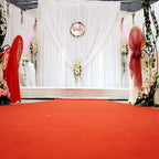 3x6m White Stage Curtain Backdrop