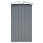 Outdoor Log Storage Shed 91cm Firewood Rack Steel w/ Raised Floor & Sloping Roof