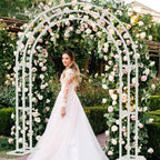 Metal Wedding Arch Garden Arbor Floral Stand Indoor/Outdoor