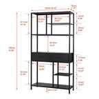 Rustic Accent Bookshelf 90CM Wide Plant Display Rack
