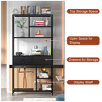 Rustic Accent Bookshelf 90CM Wide Plant Display Rack