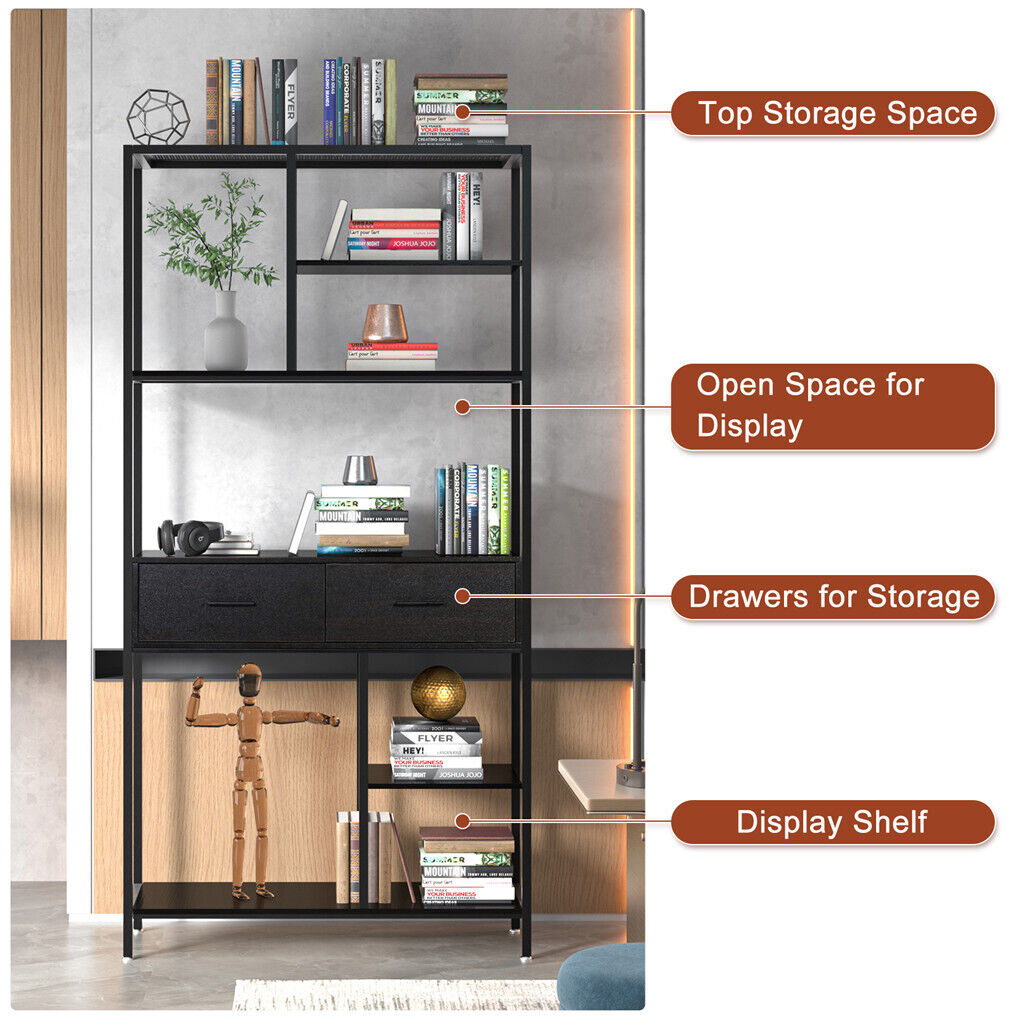 Rustic Accent Bookshelf 90CM Wide Plant Display Rack