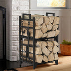 Iron Log Holder Indoor Heavy Duty Firewood Rack 180kg