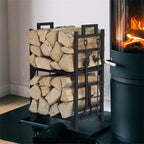 Iron Log Holder Indoor Heavy Duty Firewood Rack 180kg