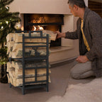 Iron Log Holder Indoor Heavy Duty Firewood Rack 180kg