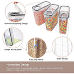 6PCS Food Storage Containers Kitchen Dry Pantry Organiser Airtight Lids