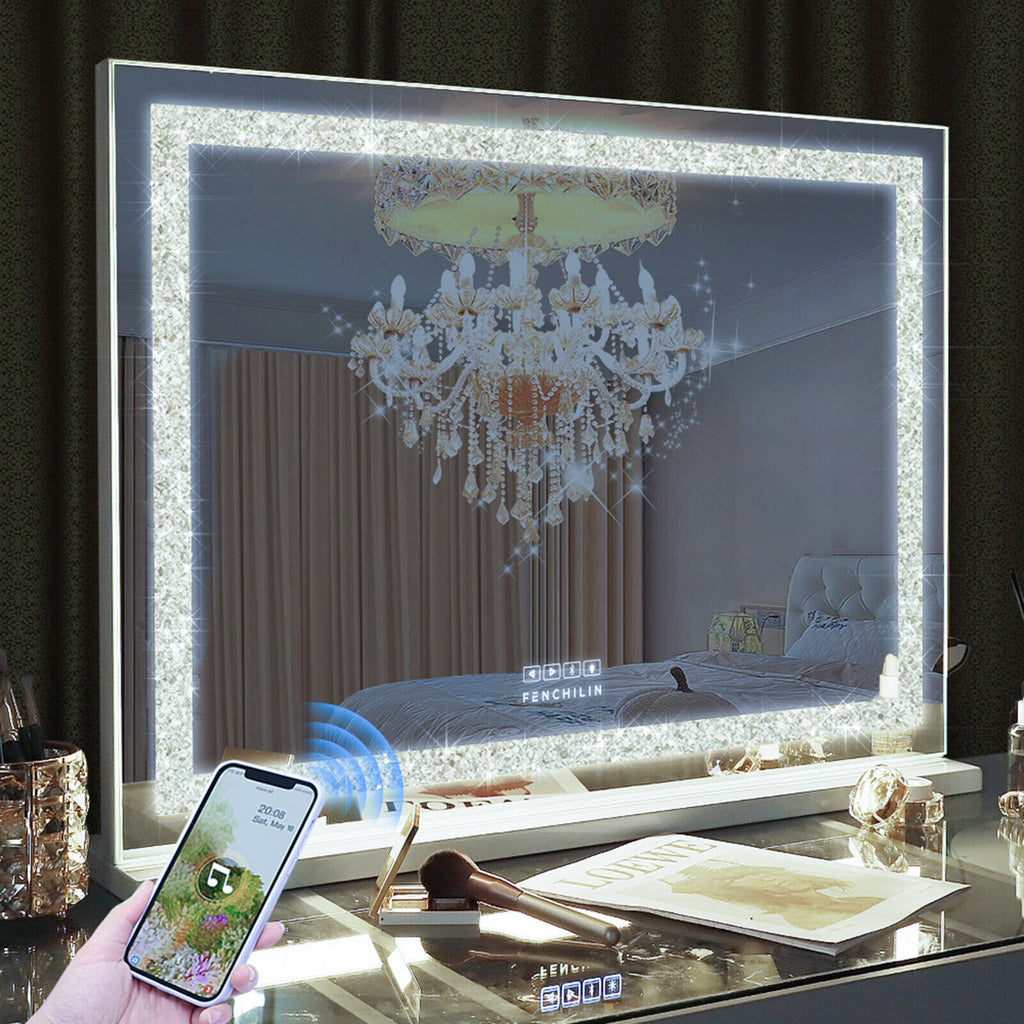 LED Makeup Mirror Bluetooth Touch Sensor Hollywood Vanity