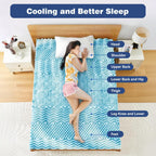 King Single Bamboo Memory Foam Mattress Topper 7-Zone 8cm