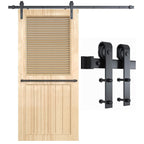 Sliding Barn Door Kit Heavy Duty Rust Resistant Single 2.44M