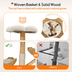 Cat Tree Tower Condo Scratcher Bed Sisal Plush Toy Ball