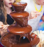 3-Tier Electric Chocolate Fondue Fountain Stainless Steel 0.9L