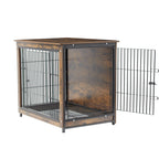 Small Wooden Dog Crate Indoor Kennel 63x51x59cm End Table Nightstand