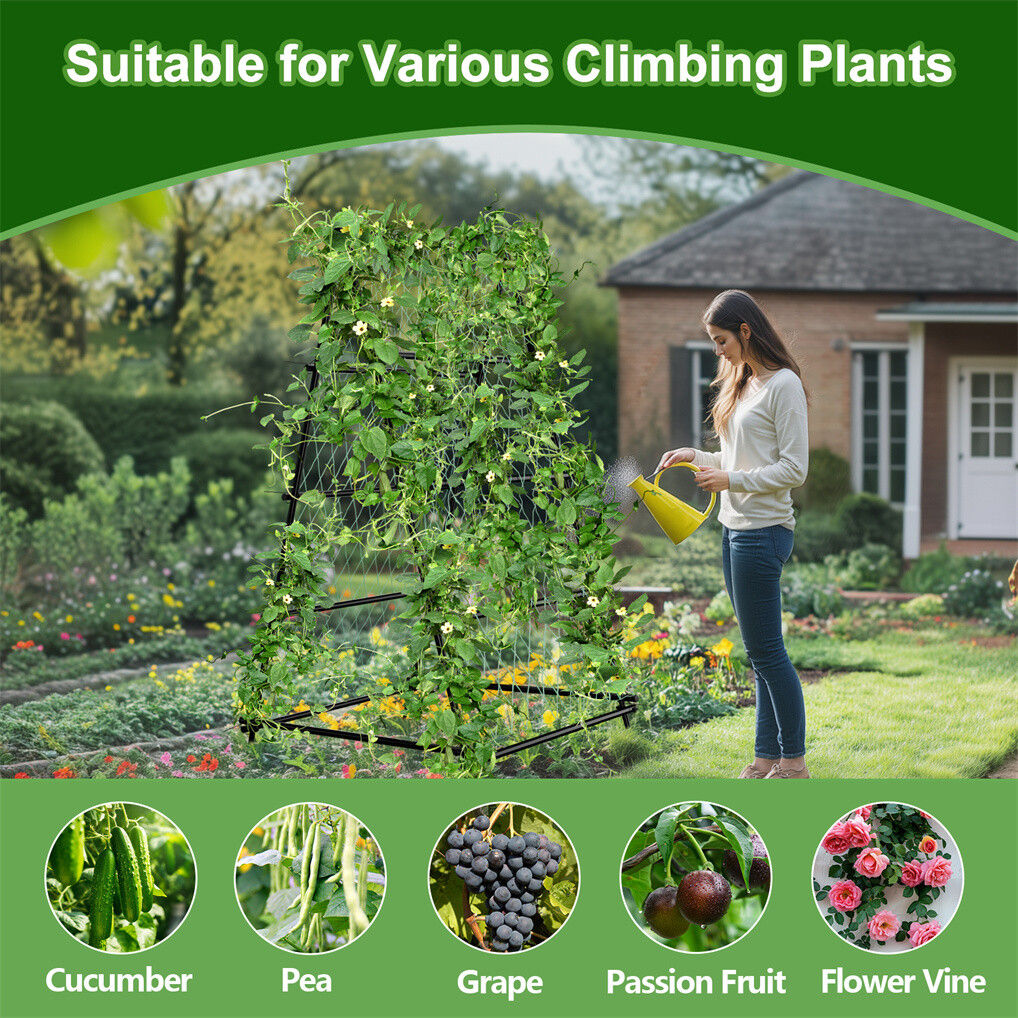 XL Heavy Duty Garden Trellis for Climbing Plants with Netting