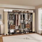 XXL Heavy Duty Wardrobe Closet w/ Shelf, Drawer & Rack
