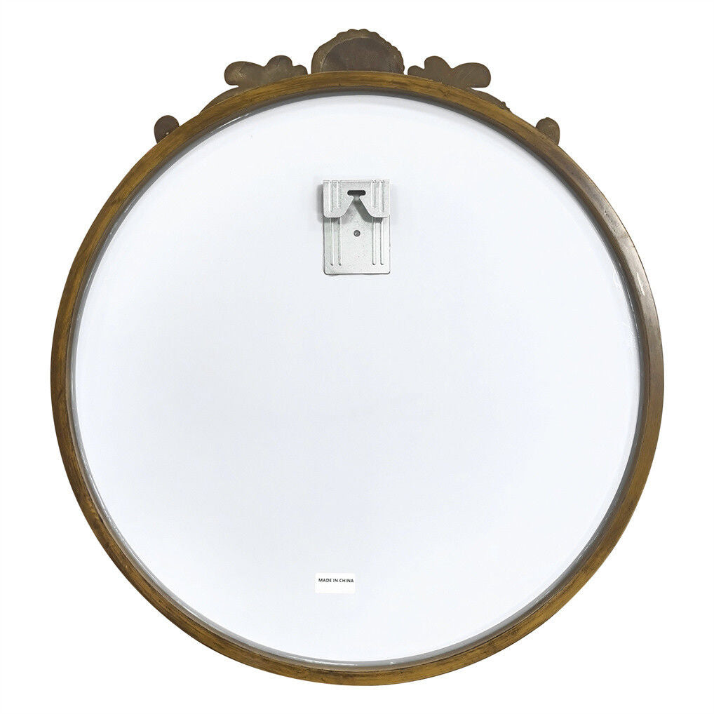 Baroque Antique Round Wall Mirror, Ornate D?cor, 90 x 94.5cm