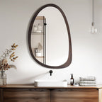 Antique Wooden Wall Mirror HD Odd Shaped Home D?cor 50x70cm