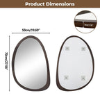Antique Wooden Wall Mirror HD Odd Shaped Home D?cor 50x70cm